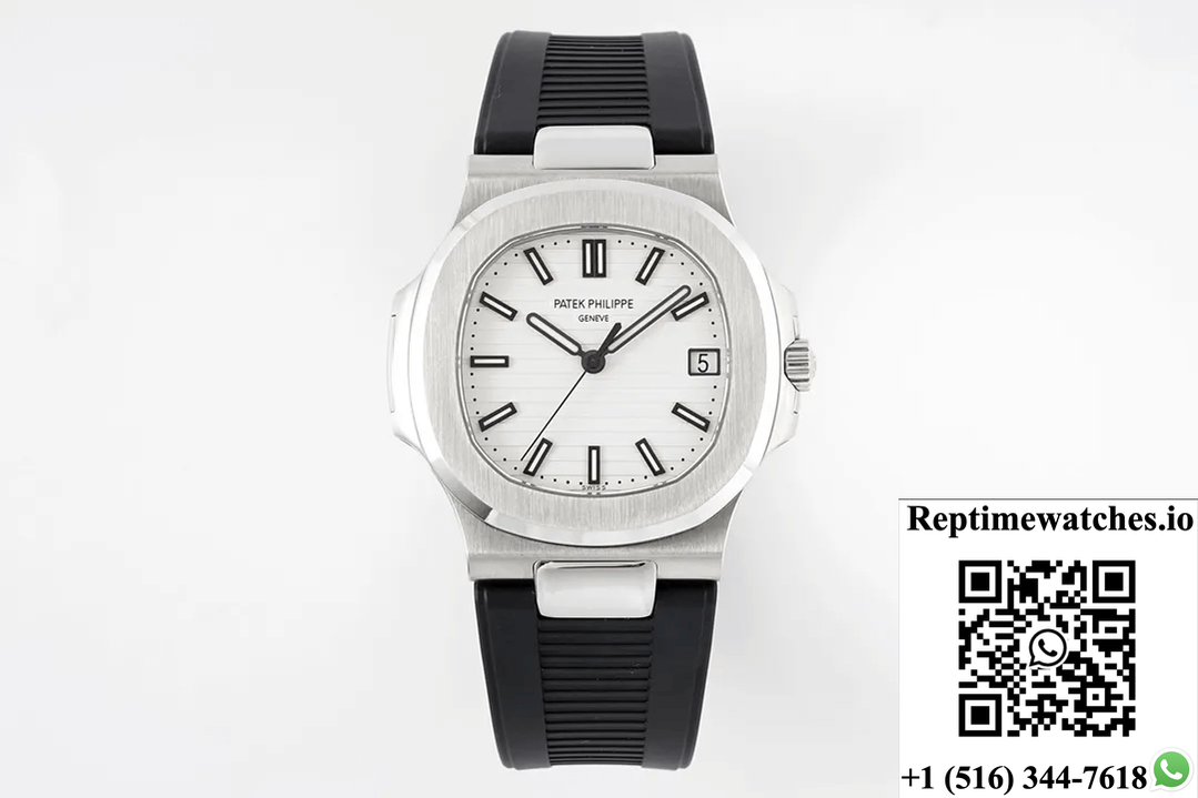 Patek Philippe Nautilus 5711 Ppf Factory White Dial Rubber Strap-Rep Time Watches