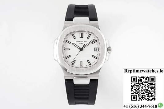 Patek Philippe Nautilus 5711 Ppf Factory White Dial Rubber Strap-Rep Time Watches