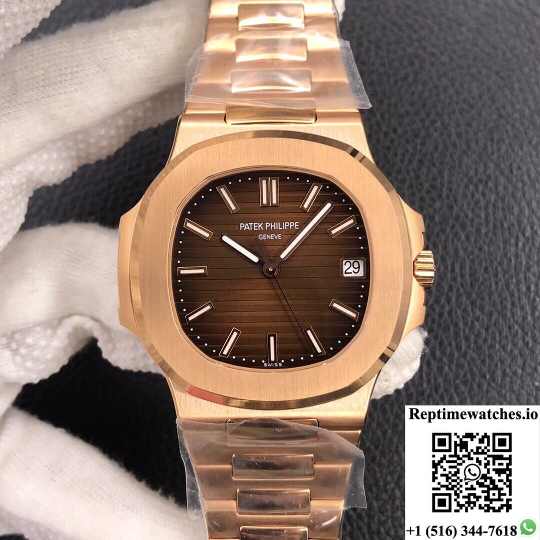 Patek Philippe Nautilus 5711/1R-001 3K Factory Dark Brown Dial-Rep Time Watches