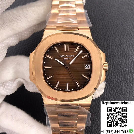 Patek Philippe Nautilus 5711/1R-001 3K Factory Dark Brown Dial-Rep Time Watches