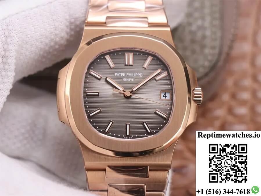 Patek Philippe Nautilus 5711/1R-001 Ppf Factory V4 Rose Gold Brown Dial-Rep Time Watches