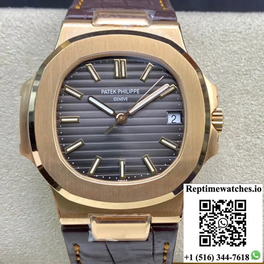 Patek Philippe Nautilus 5711R 3K Factory Rose Gold Grey Dial - Watches