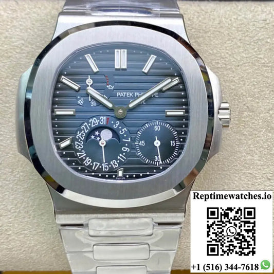 Patek Philippe Nautilus 5712/1A-001 40MM PPF Factory Dark Blue Dial Stainless Steel Strap AI Factory