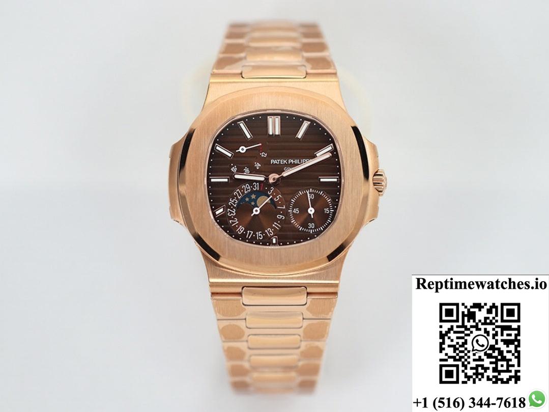Patek Philippe Nautilus 5712-1R-001 Ppf Factory V3 Brown Dial-Rep Time Watches