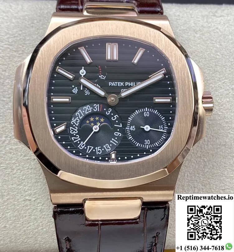 Patek Philippe Nautilus 5712 Gr Factory Leather Strap-Rep Time Watches