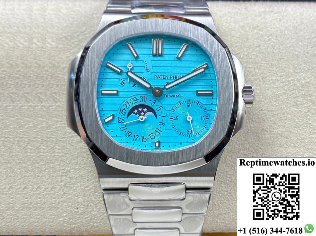 Patek Philippe Nautilus 5712 Gr Factory Tiffany Blue Dial-Rep Time Watches