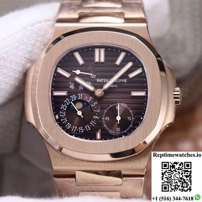Patek Philippe Nautilus 5712/1A-001 Pf Factory Rose Gold-Rep Time Watches