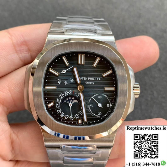 Patek Philippe Nautilus 5712/1A-001 Zf Factory Dark Blue Dial-Rep Time Watches