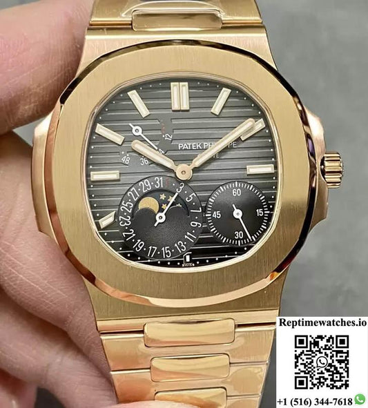 Patek Philippe Nautilus 5712/1R-001 Ppf Factory V2 Rose Gold-Rep Time Watches