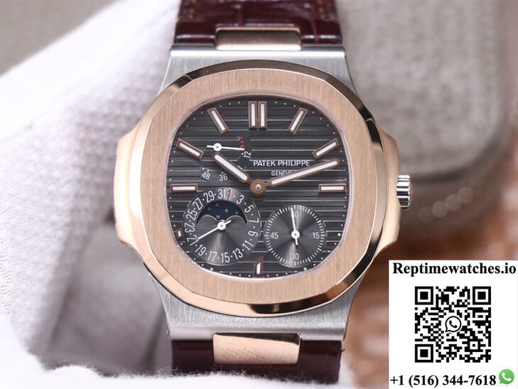 Patek Philippe Nautilus 5712Gr-001 Pf Factory Dark Gray Dial-Rep Time Watches