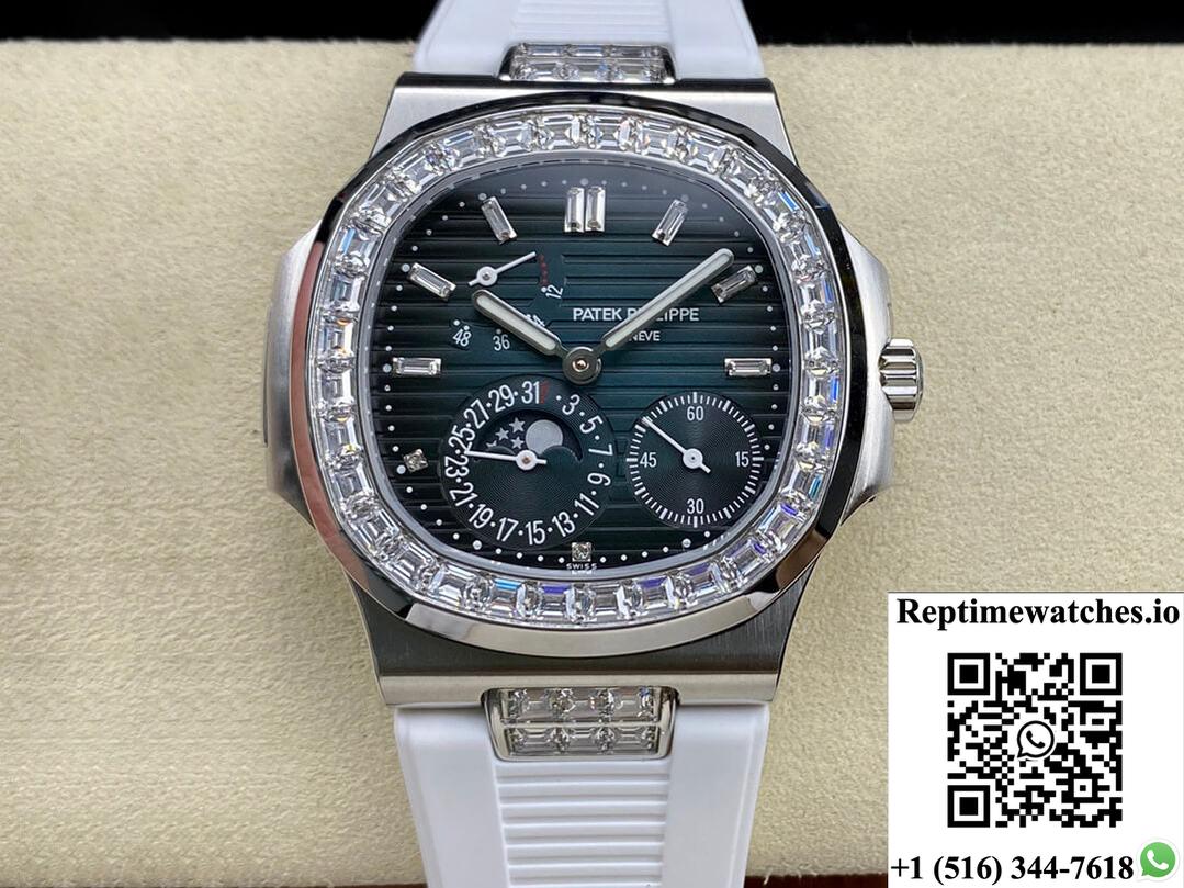 Patek Philippe Nautilus 5712Gr Gr Factory Diamond Bezel-Rep Time Watches