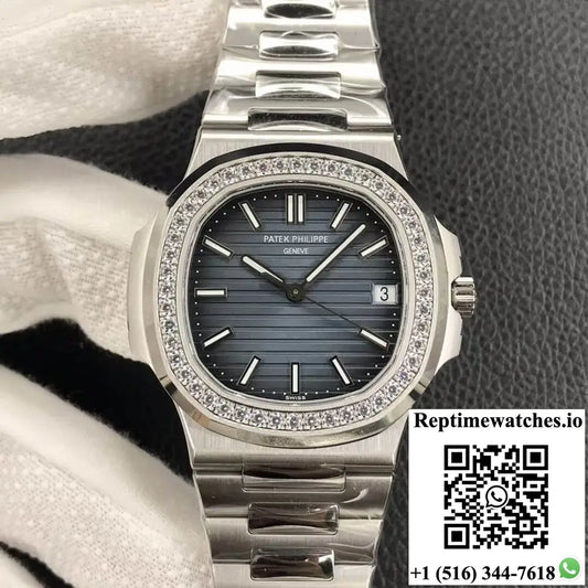 Patek Philippe Nautilus 5713/1G-010 3K Factory Diamond-set Bezel - Watches