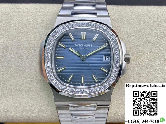 Patek Philippe Nautilus 5713/1G-010 Ppf Factory V4 Blue Dial-Rep Time Watches