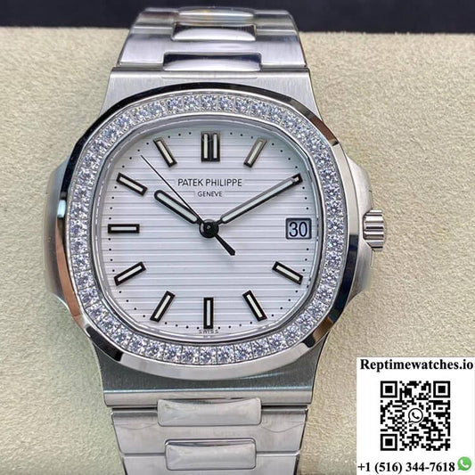 Patek Philippe Nautilus 5713/1G-010 Ppf Factory V4 White Dial-Rep Time Watches