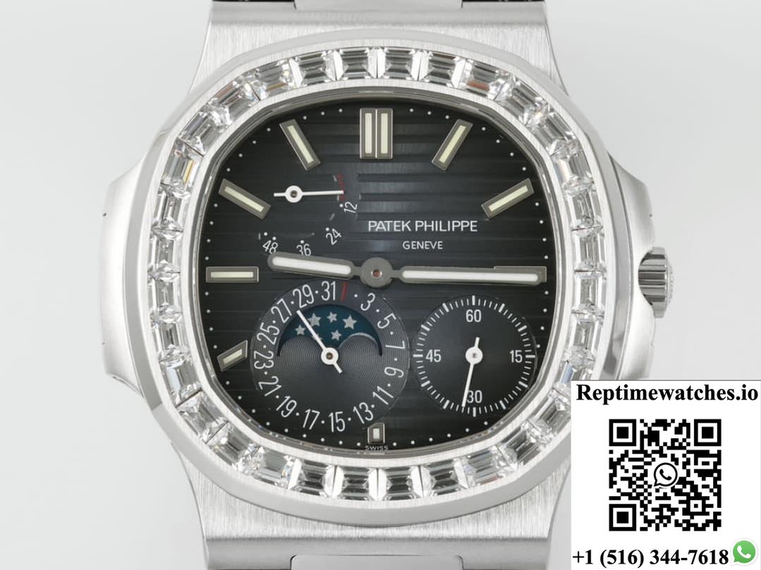 Patek Philippe Nautilus 5722G-001 Ppf Factory V3 Diamond Bezel-Rep Time Watches