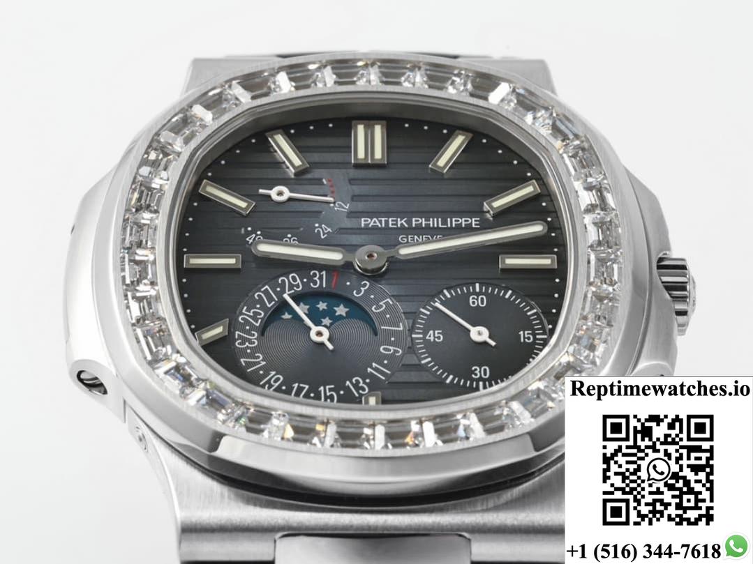 Patek Philippe Nautilus 5722G-001 Ppf Factory V3 Diamond Bezel-Rep Time Watches