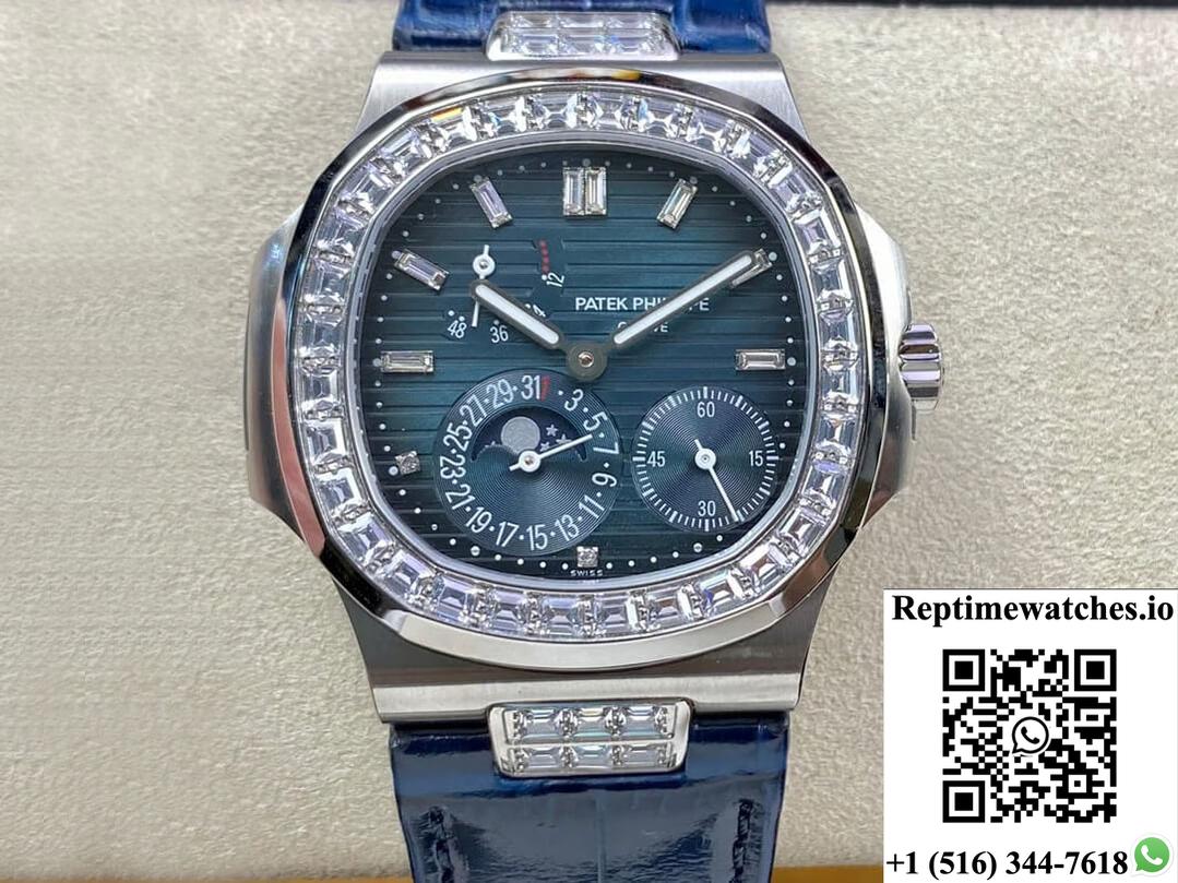 Patek Philippe Nautilus 5724G-001 Gr Factory Diamond Bezel-Rep Time Watches