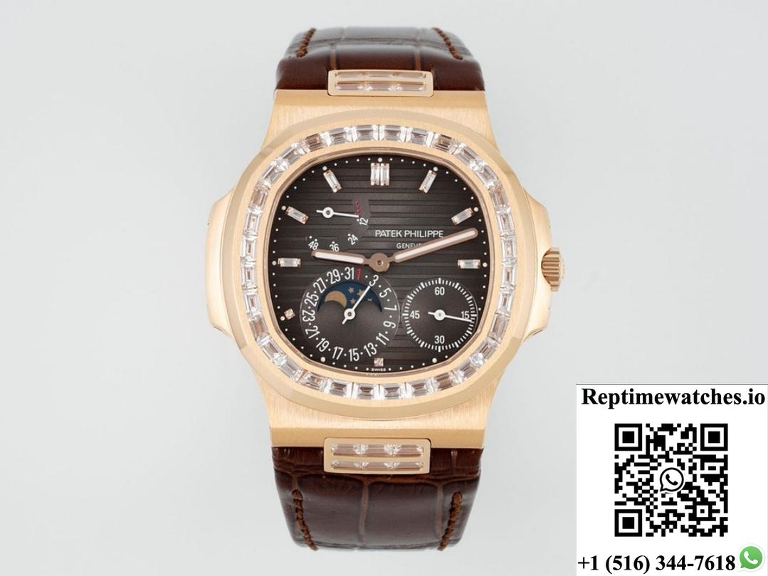 Patek Philippe Nautilus 5724R-001 Ppf Factory V3 Diamond Hour Markers-Rep Time Watches