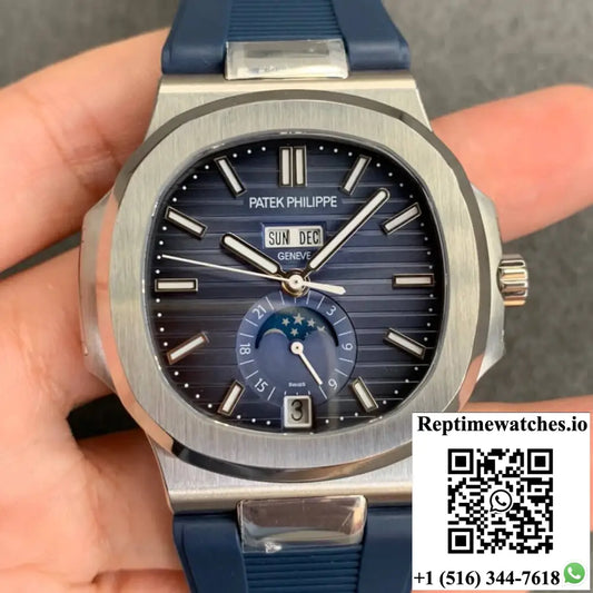 Patek Philippe Nautilus 5726 Moonphase GR Factory V2 Blue Dial - Watches