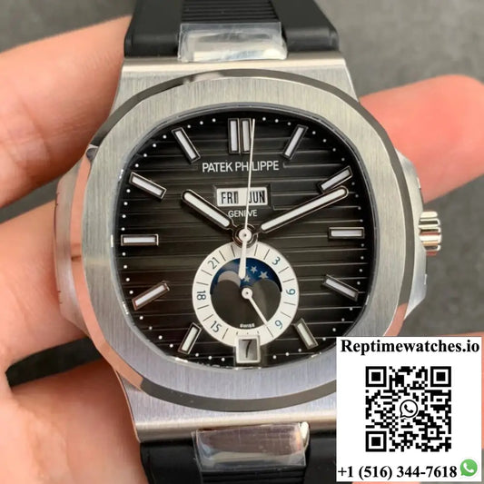 Patek Philippe Nautilus 5726 Moonphase GR Factory V2 Dark Grey Dial - Watches