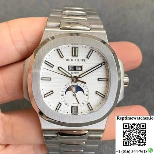 Patek Philippe Nautilus 5726/1A-010 Moonphase Gr Factory Stainless Steel Strap-Rep Time Watches