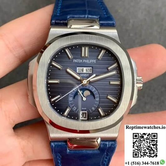 Patek Philippe Nautilus 5726/1A-014 Gr Factory Blue Leather Strap-Rep Time Watches