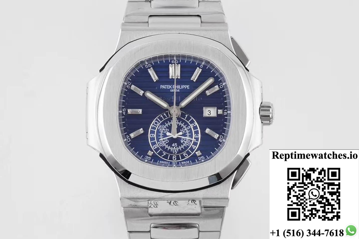 Patek Philippe Nautilus 5976/1G 3K Factory V2 Blue Dial-Rep Time Watches