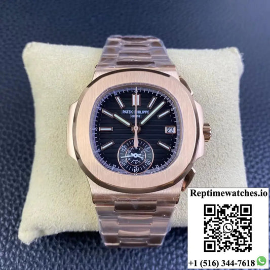 Patek Philippe Nautilus 5980/1R-001 3K Factory V2 Rose Gold - Watches