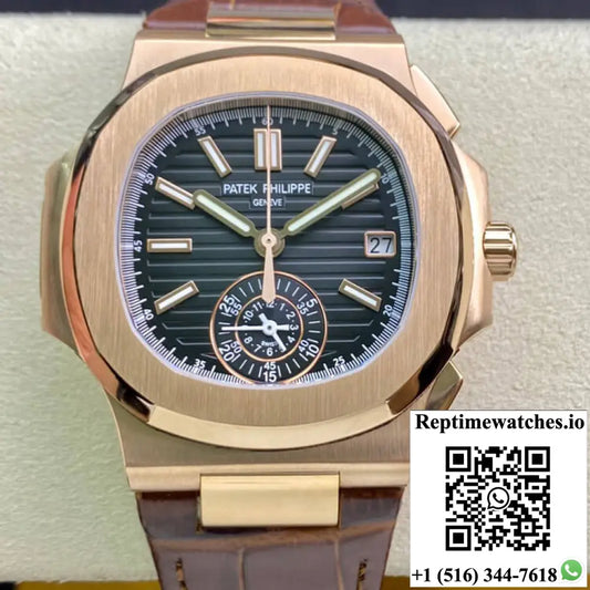 Patek Philippe Nautilus 5980 3K Factory V2 Black Dial - Watches