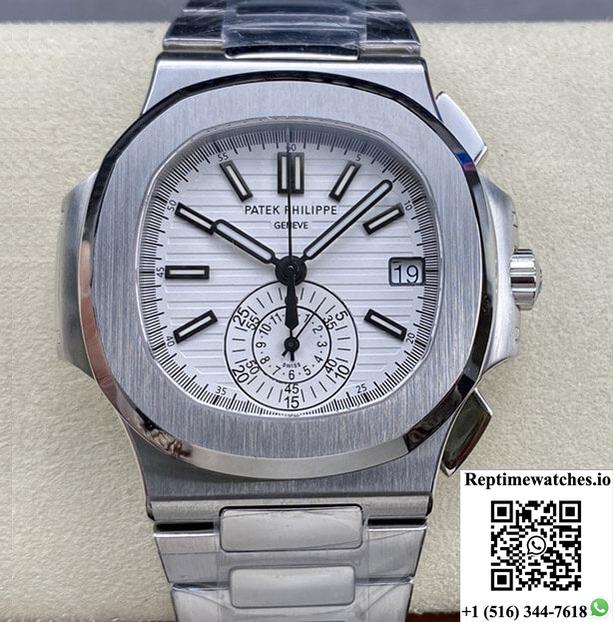 Patek Philippe Nautilus 5980/1A-019 Ppf Factory White Dial-Rep Time Watches