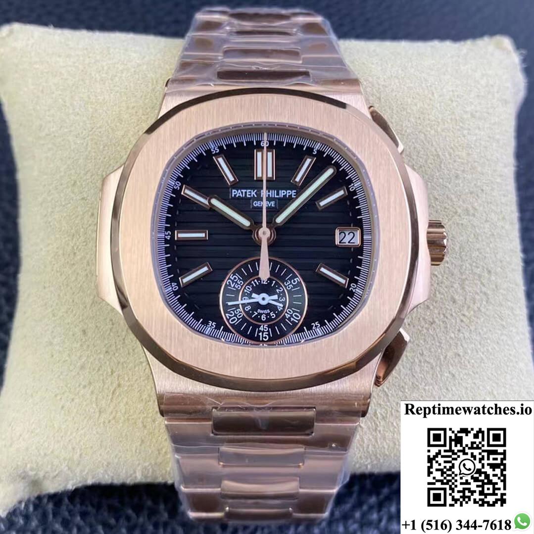 Patek Philippe Nautilus 5980/1R-001 3K Factory V2 Rose Gold-Rep Time Watches