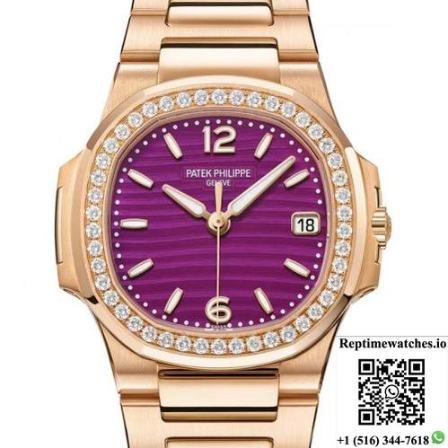 Patek Philippe Nautilus 7010-1R-013 Gr Factory Purple Dial-Rep Time Watches