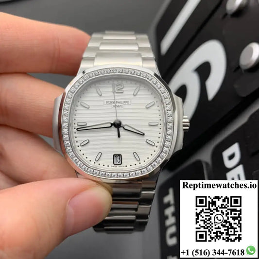 Patek Philippe Nautilus 7118/1200A-010 3K Factory Diamond-set Bezel - Watches