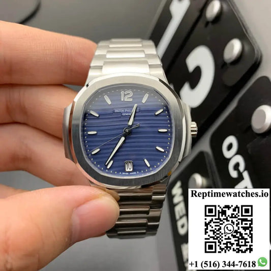 Patek Philippe Nautilus 7118/1A-001 3K Factory Blue Dial - Watches