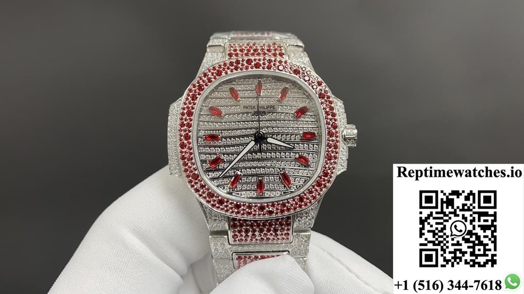 Patek Philippe Nautilus 7118/1452G-001 Gr Factory Full Diamond Dial-Rep Time Watches