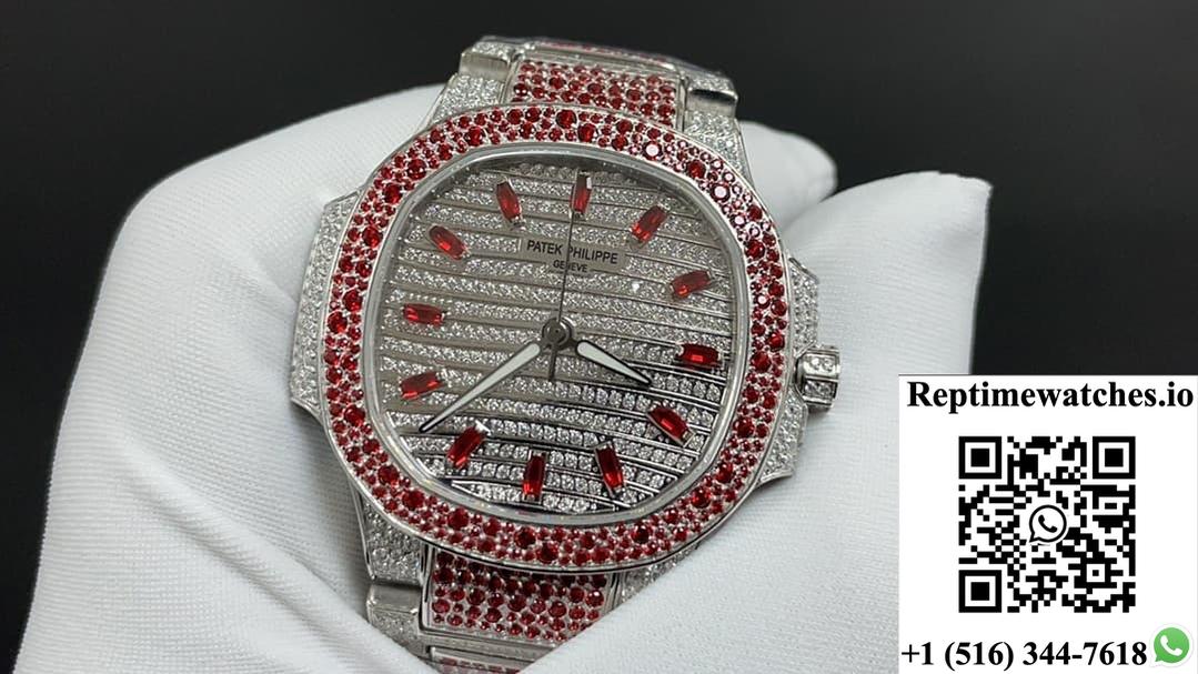Patek Philippe Nautilus 7118/1452G-001 Gr Factory Full Diamond Dial-Rep Time Watches