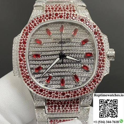 Patek Philippe Nautilus 7118/1452G-001 Gr Factory Full Diamond Dial-Rep Time Watches