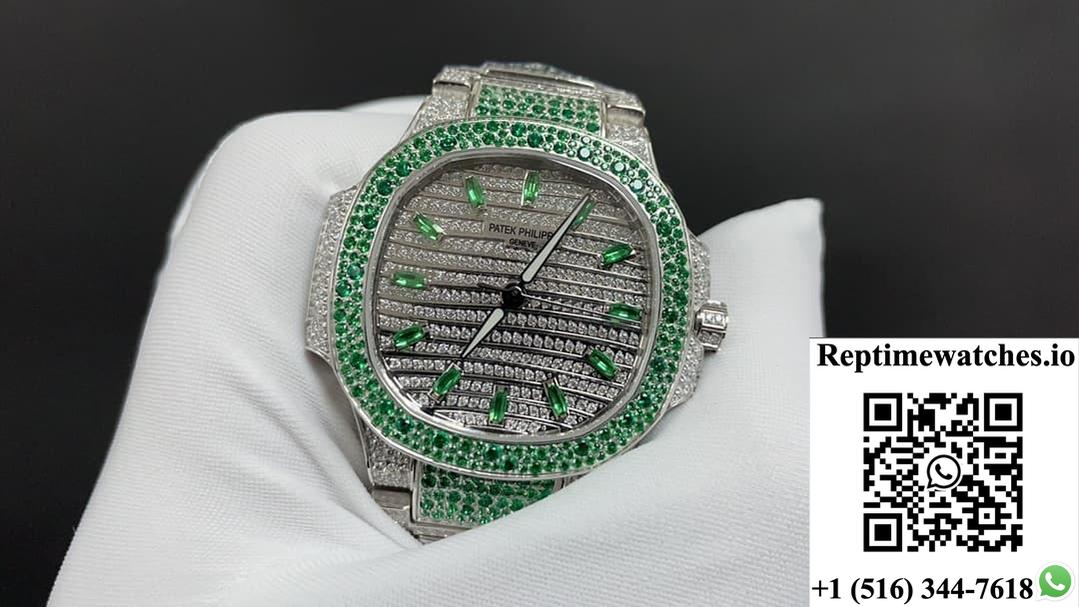 Patek Philippe Nautilus 7118/1453G-001 Gr Factory 18K White Gold-Rep Time Watches