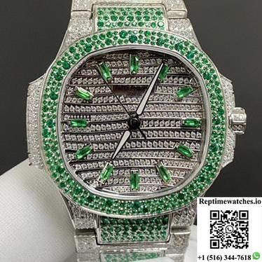 Patek Philippe Nautilus 7118/1453G-001 Gr Factory 18K White Gold-Rep Time Watches