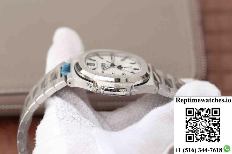 Patek Philippe Nautilus Annual Calendar Moonphase 5726/1A-010 Km Factory White Dial-Rep Time Watches