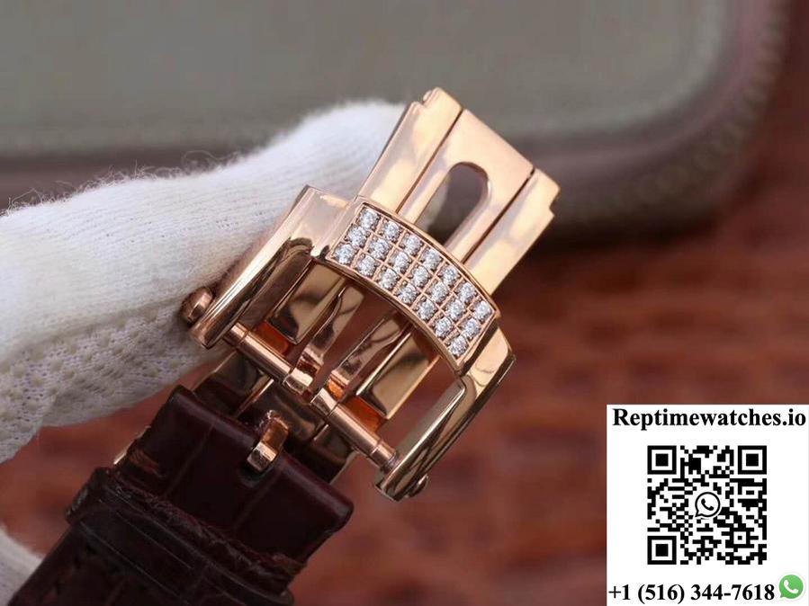 Patek Philippe Nautilus Jumbo 5711 Rose Gold Tourbillon 2018 R8 Factory White Dial-Rep Time Watches
