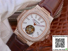 Patek Philippe Nautilus Jumbo 5711 Rose Gold Tourbillon 2018 R8 Factory White Dial - Watches