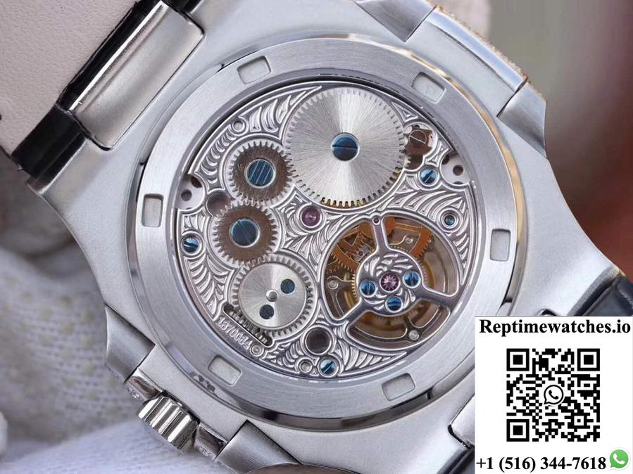 Patek Philippe Nautilus Jumbo 5711 Tourbillon 2018 R8 Factory White Dial-Rep Time Watches