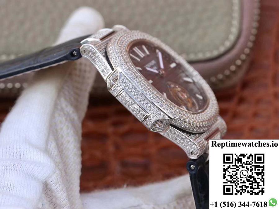Patek Philippe Nautilus Jumbo 5711 Tourbillon Blue Dial R8 Factory-Rep Time Watches
