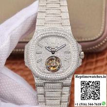 Patek Philippe Nautilus Jumbo 5711 Tourbillon R8 Factory 18K White Gold Diamond Dial - Watches