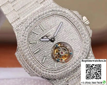 Patek Philippe Nautilus Jumbo 5711 Tourbillon R8 Factory 18K White Gold Diamond Dial - Watches