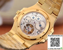 Patek Philippe Nautilus Jumbo 5711 Tourbillon R8 Factory 18K Yellow Gold Diamond Dial - Watches