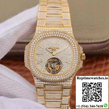 Patek Philippe Nautilus Jumbo 5711 Tourbillon R8 Factory 18K Yellow Gold Diamond Dial - Watches