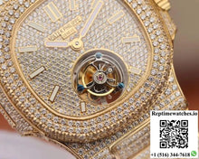 Patek Philippe Nautilus Jumbo 5711 Tourbillon R8 Factory 18K Yellow Gold Diamond Dial - Watches