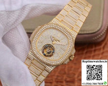 Patek Philippe Nautilus Jumbo 5711 Tourbillon R8 Factory 18K Yellow Gold Diamond Dial - Watches